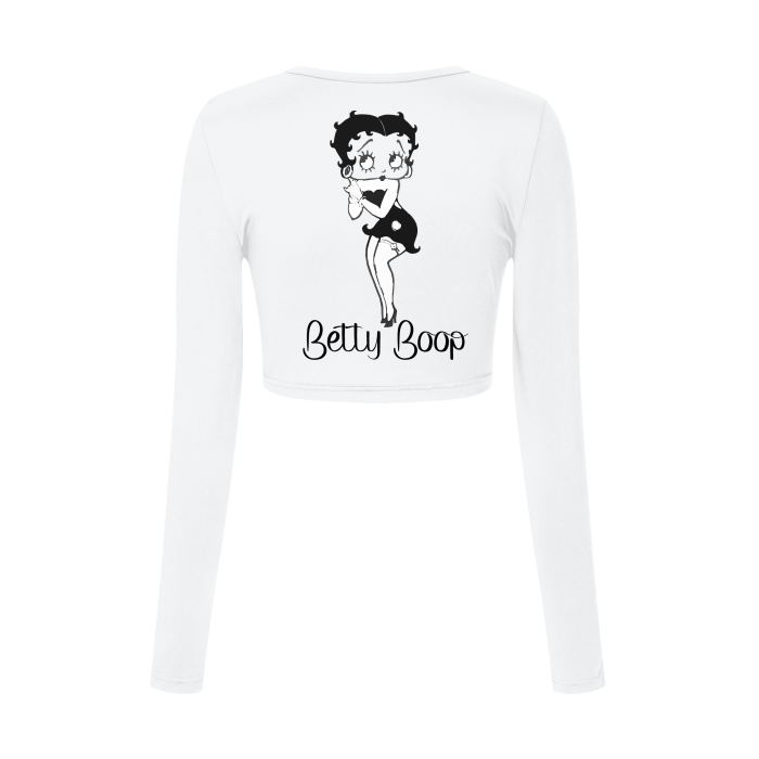 All-Over Print Women's Long Sleeve Crop Top