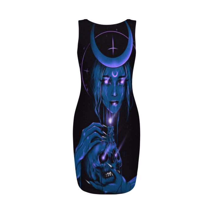 All-Over Print Women's Square Neck Bodycon Dress