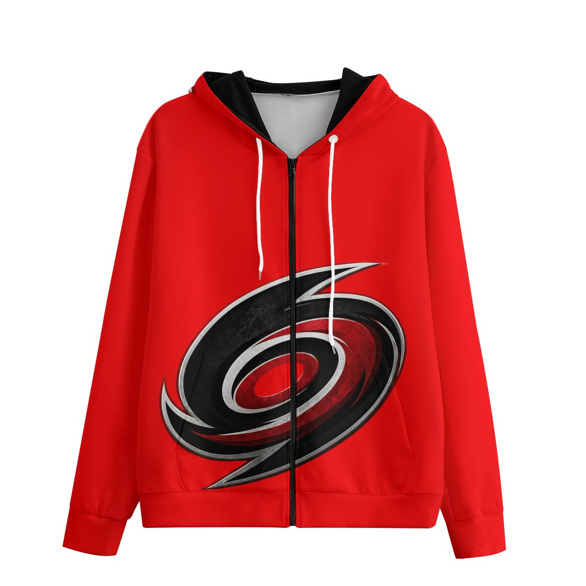All-Over Print Zip Up Hoodie With Pocket | Interlock