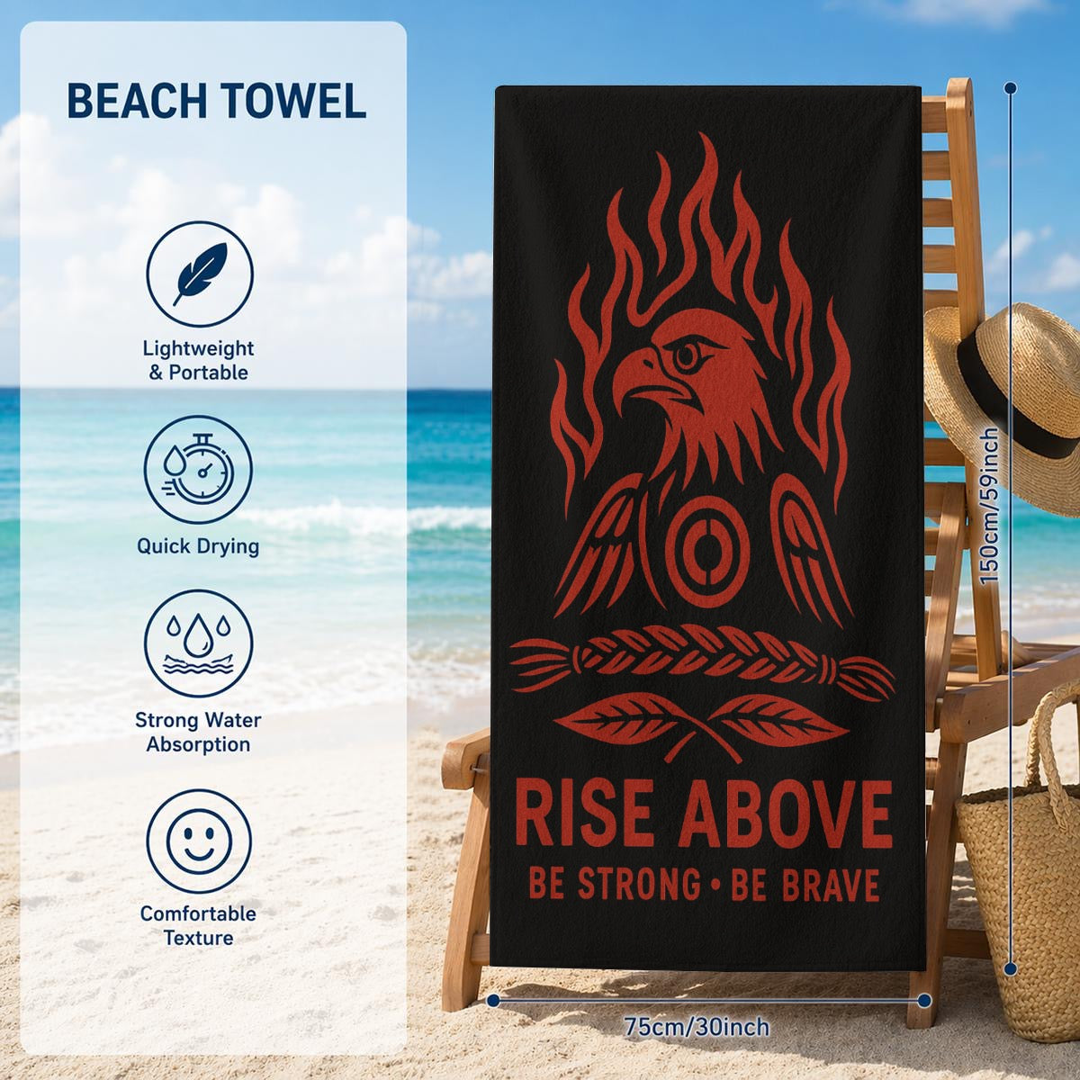 Adult Beach Towel Printed in Canada|320GSM