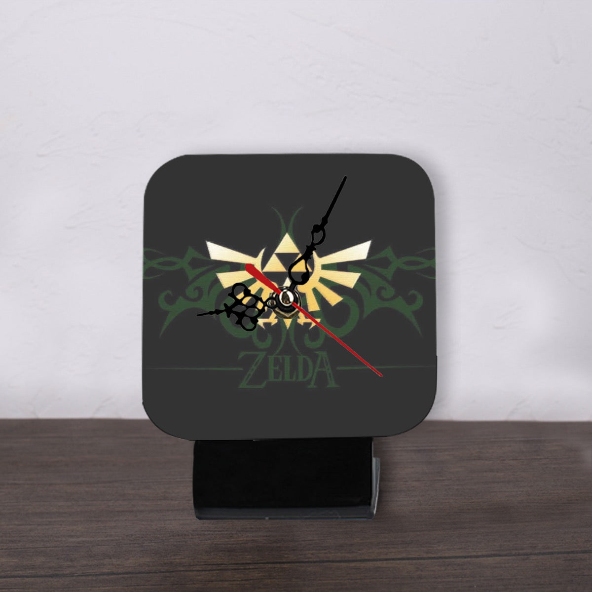 All-Over Print Square Shape Wood Clock