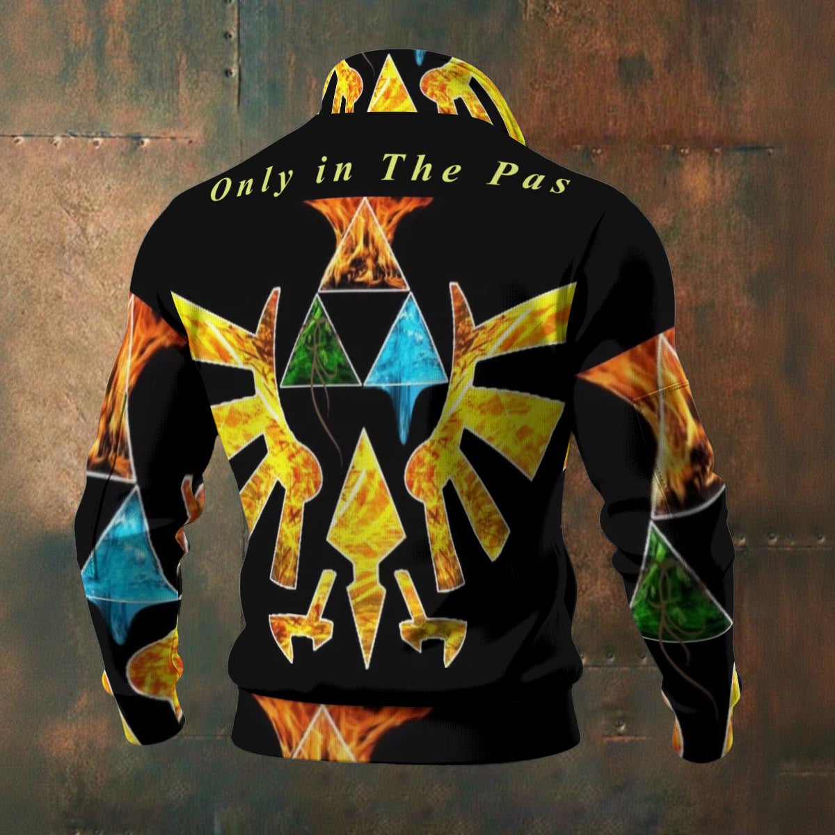 All-Over Print Men's Thick Knit Fleece Jacket
