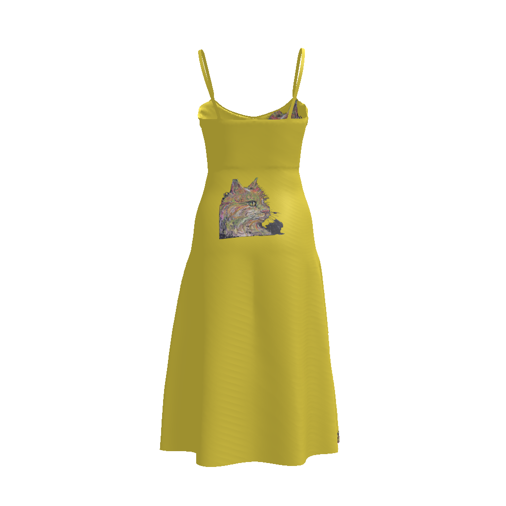 All-Over Print Women's Split Midi Cami Dress