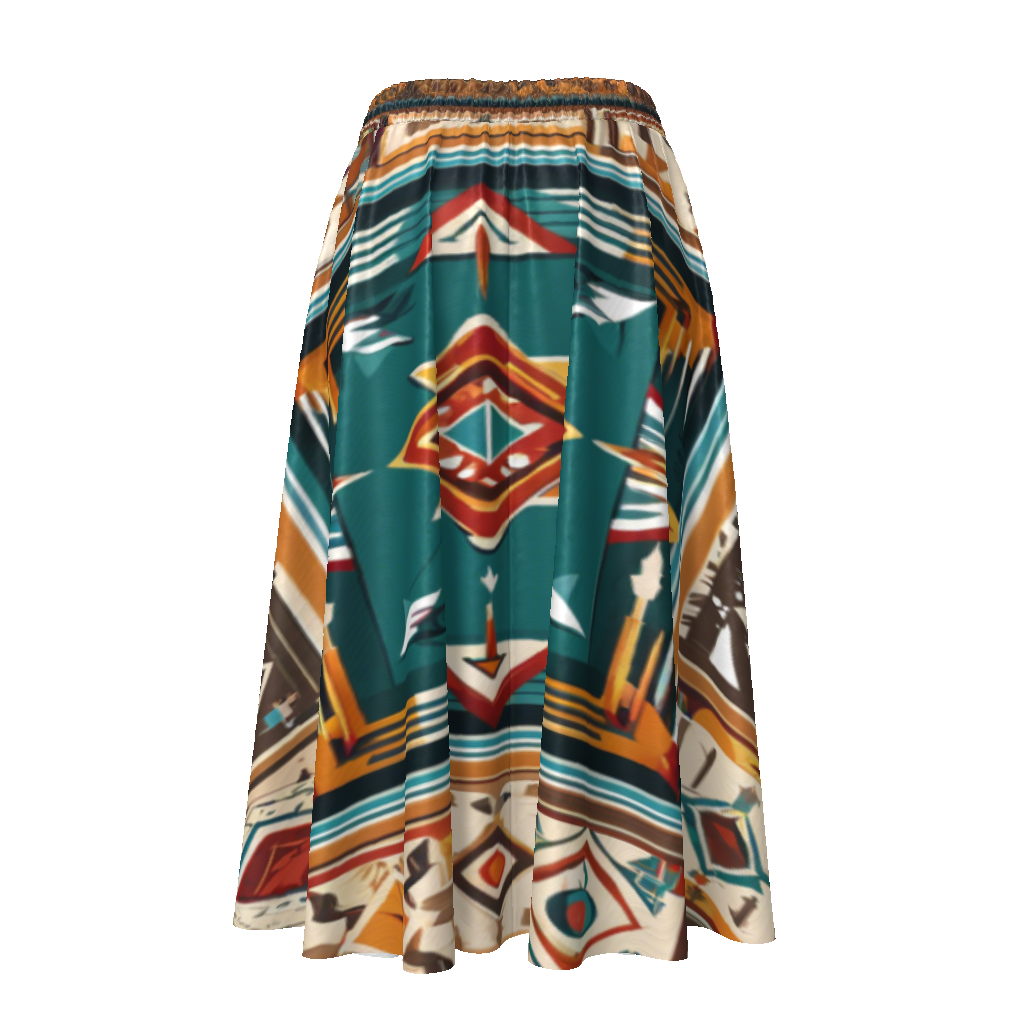 All-Over Print Women's Flared Midi Skirt