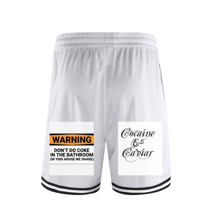 Classic Stripe Trim Zip Pocket Basketball Shorts - 160 GSM