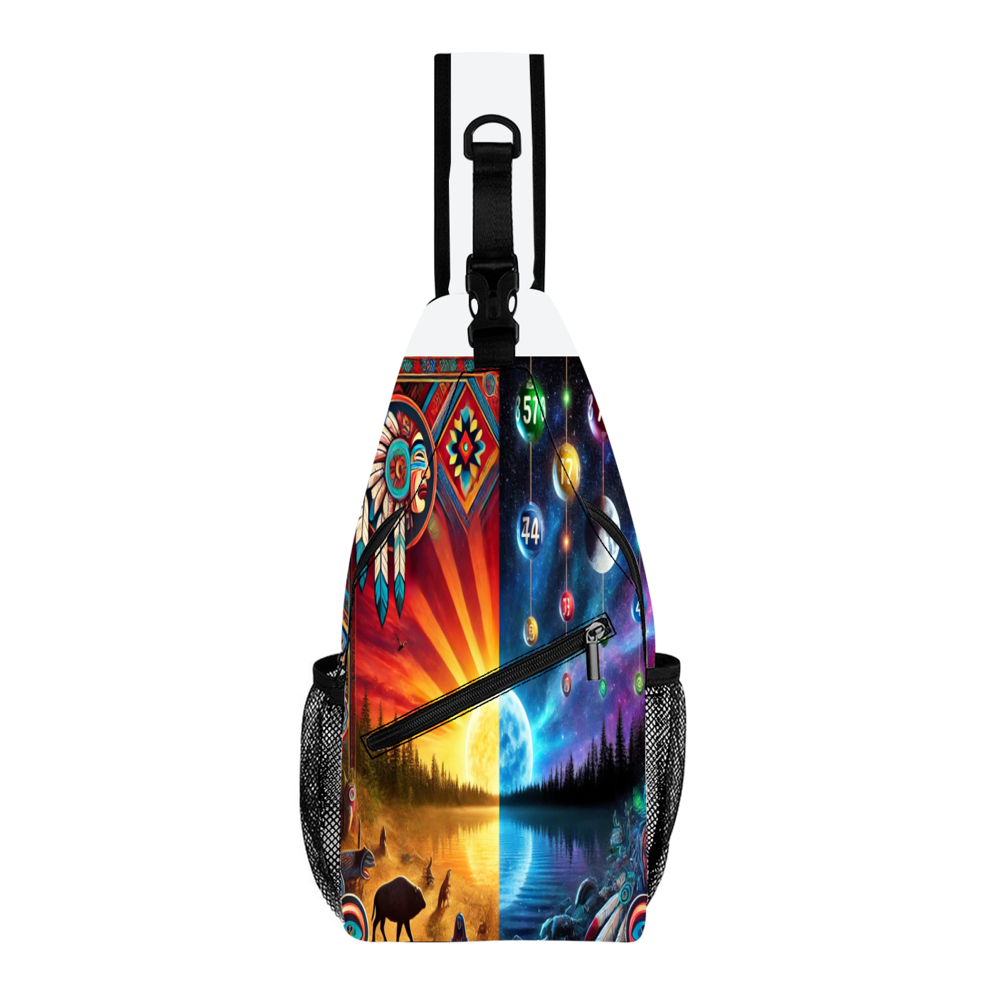Streetwear All-Over Print Chest Bag