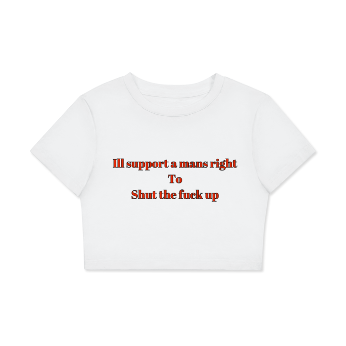 Women's Fitted Crop Tee | Bodycon T-Shirt