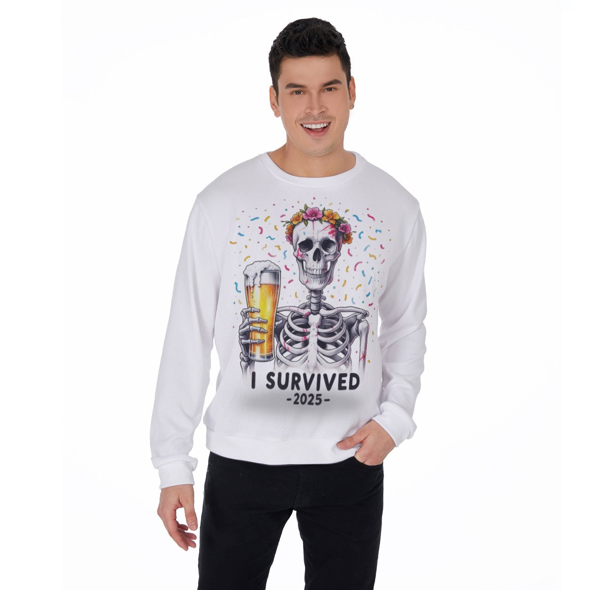 All-Over Print Men's Thicken Sweater