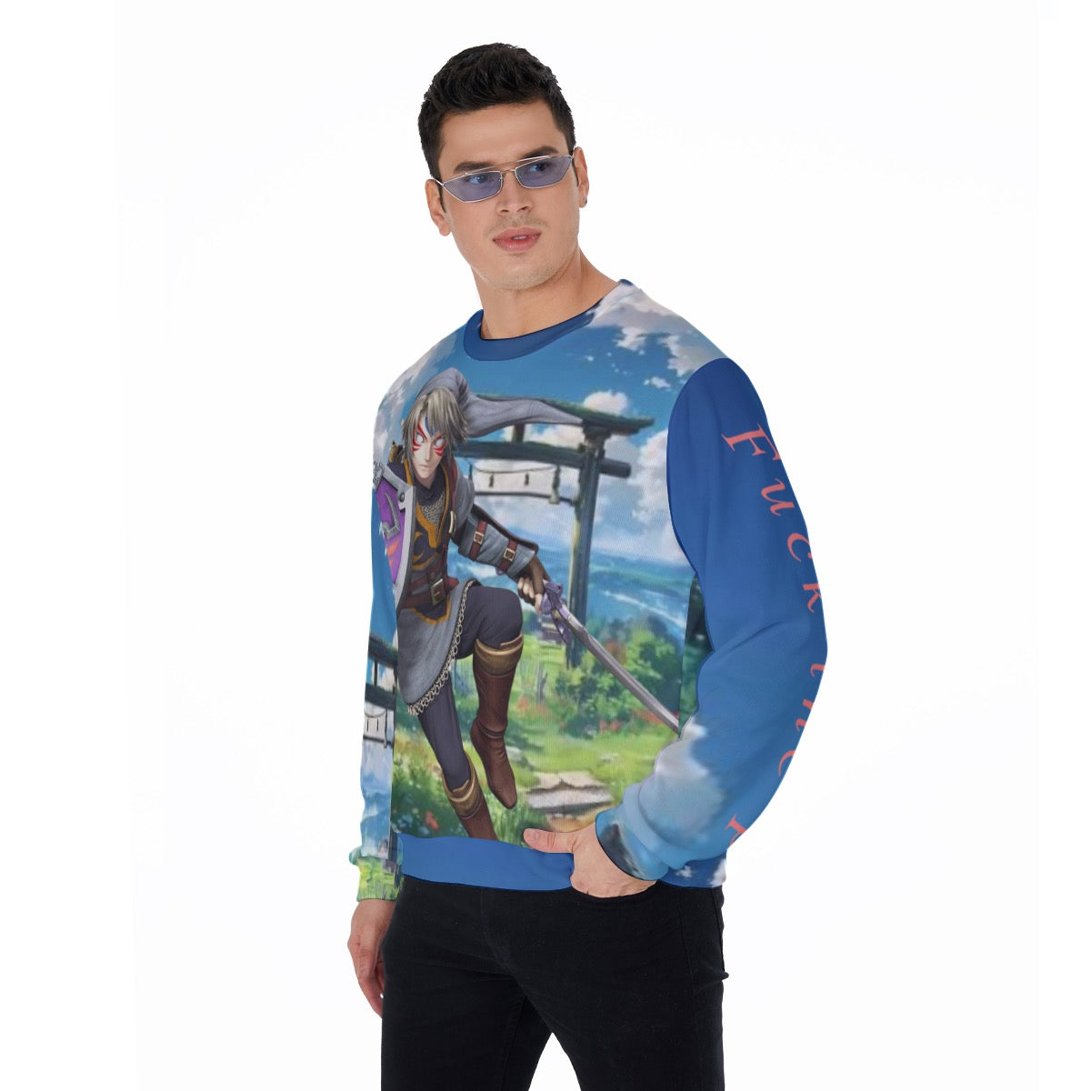 All-Over Print Men's Sweater