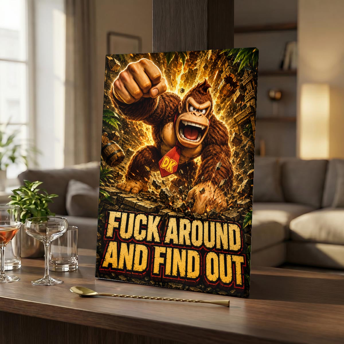 Vertical Framed Canvas Wall Art Printed in Canada