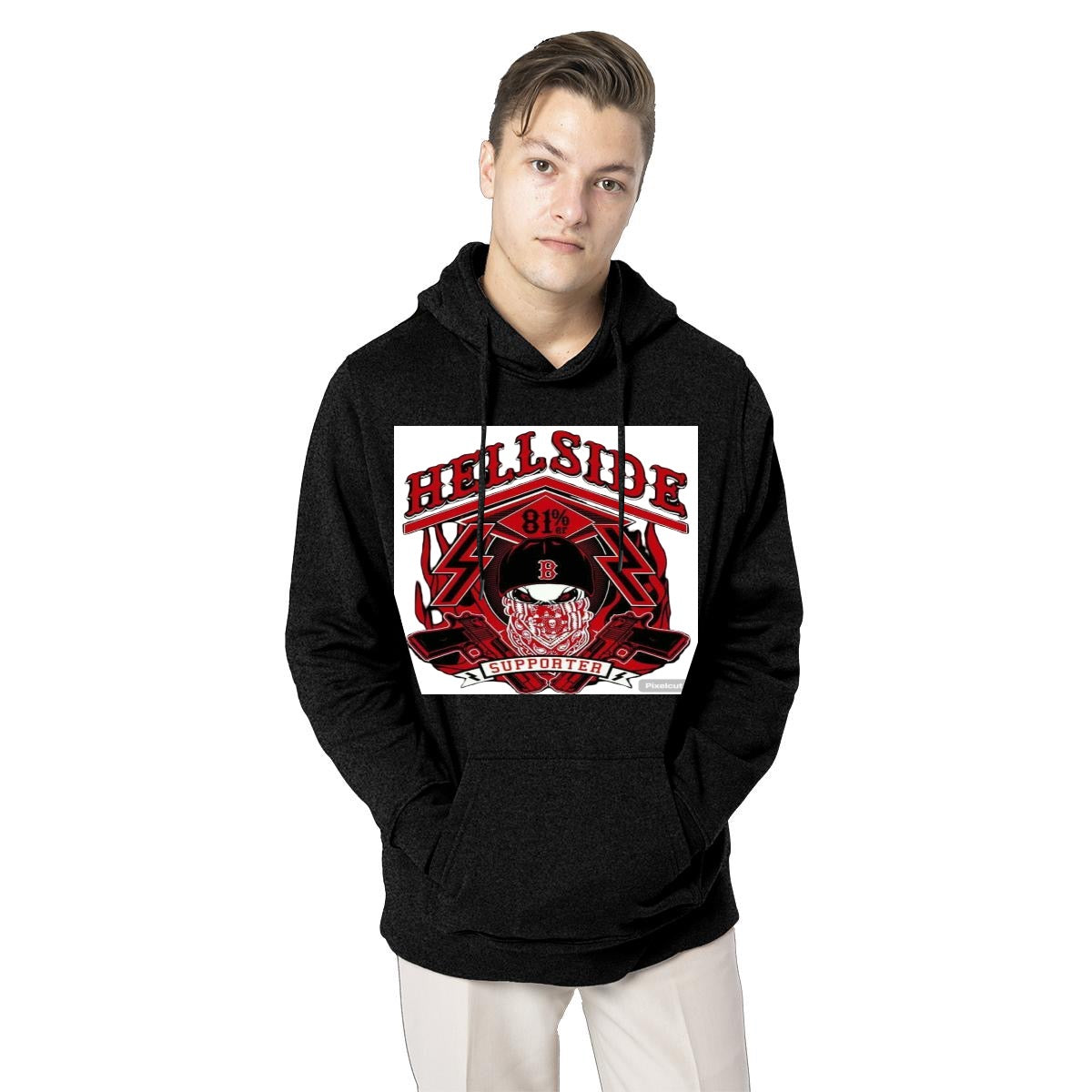Men's Fleece Hoodie Printed in USA| 270GSM Front DTF
