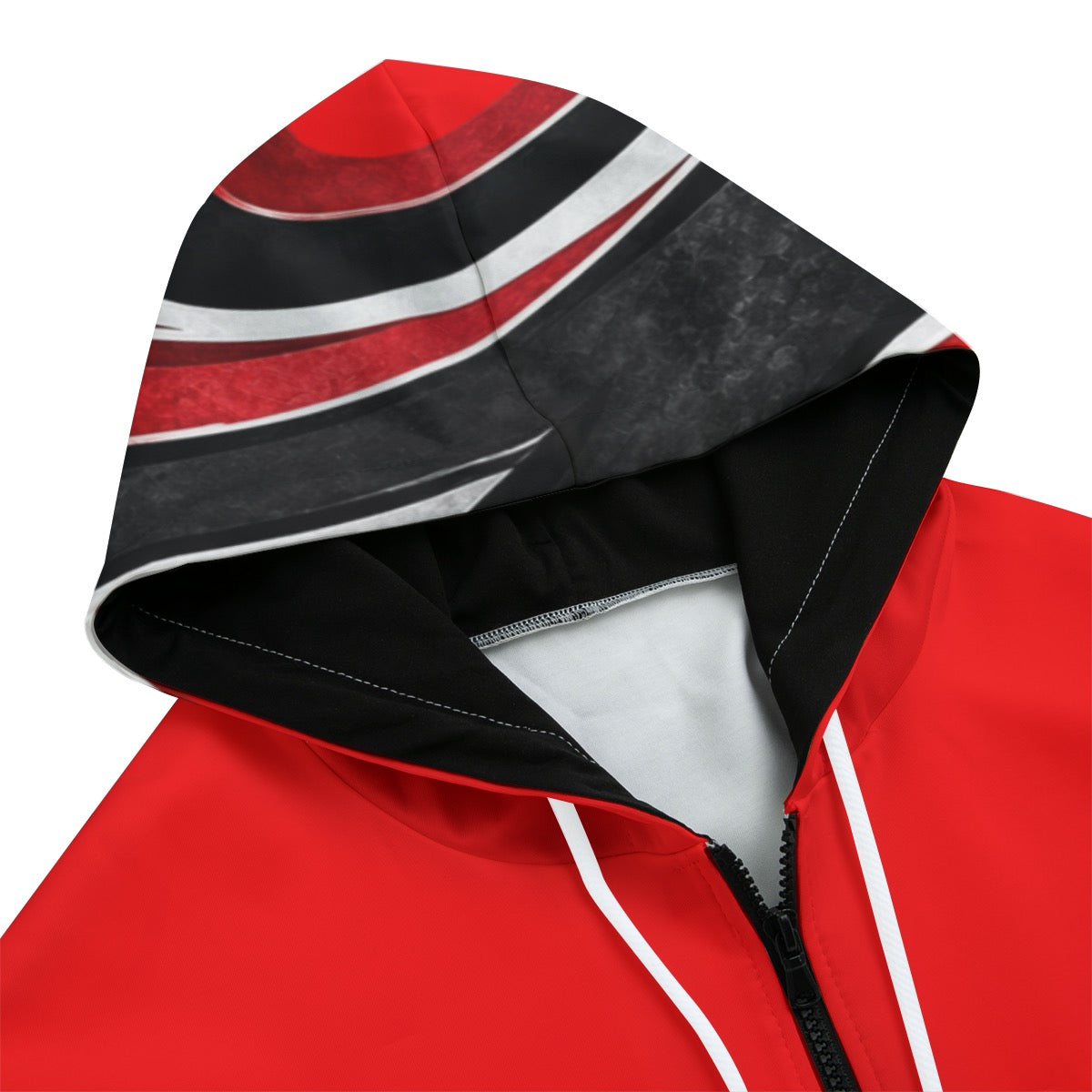 All-Over Print Zip Up Hoodie With Pocket | Interlock