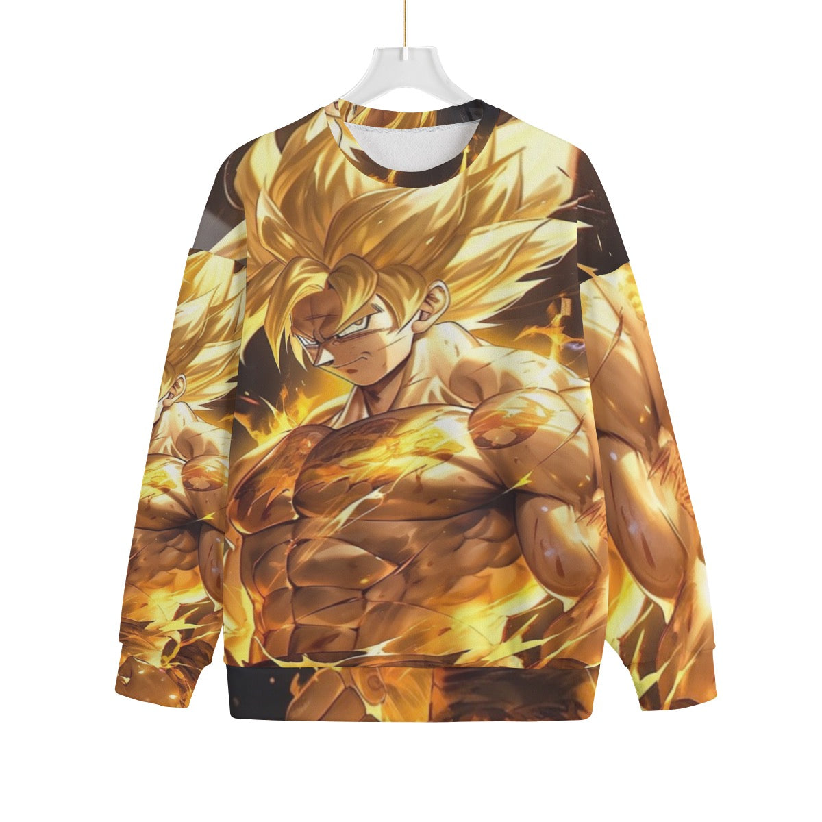 All-Over Print Unisex Knitted Fleece Sweater | Plus Size