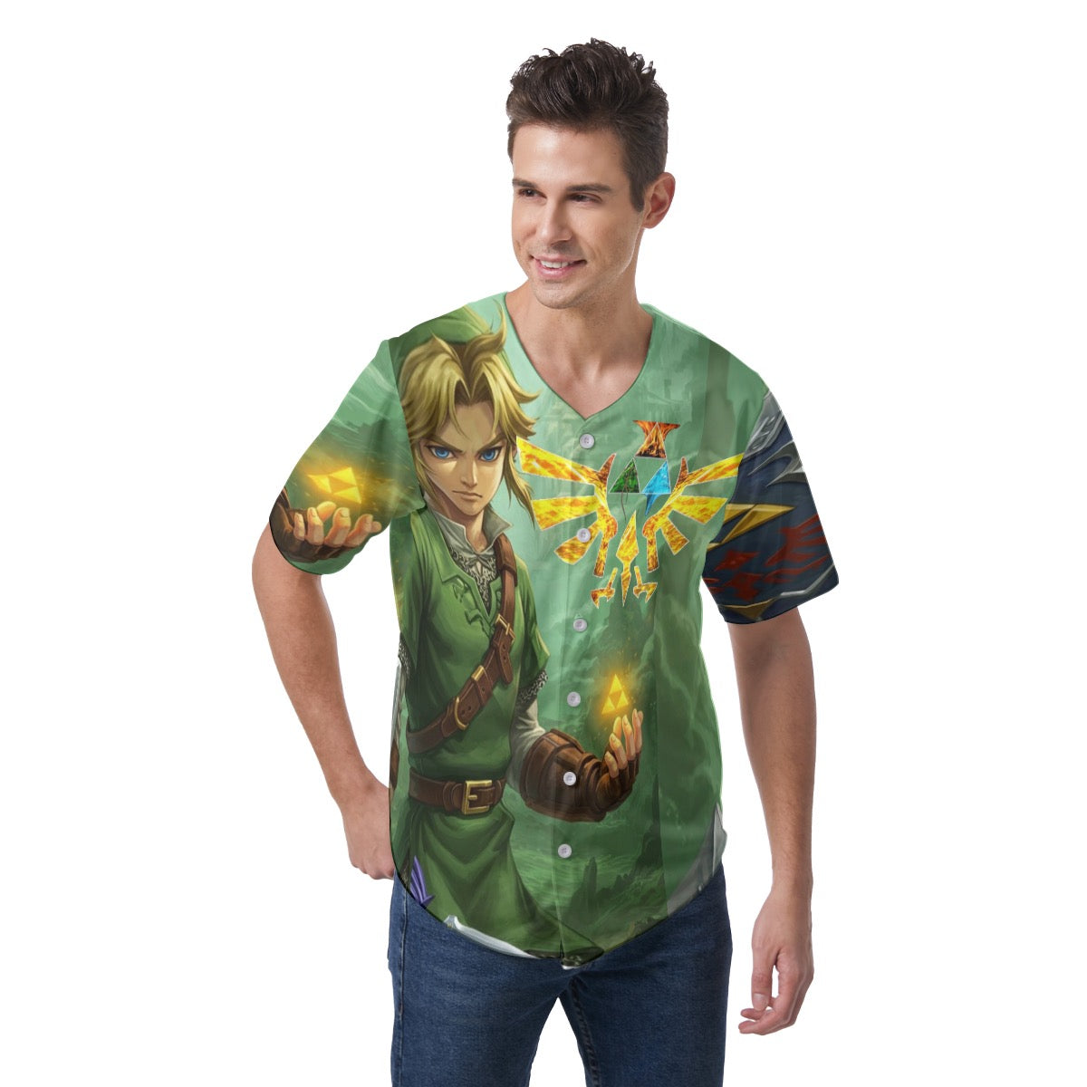 All-Over Print Men's Short Sleeve Baseball Jersey