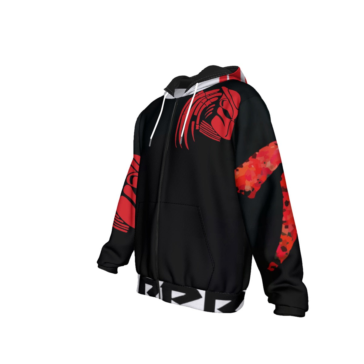 All-Over Print Men's Heavy Fleece Zip Up Hoodie