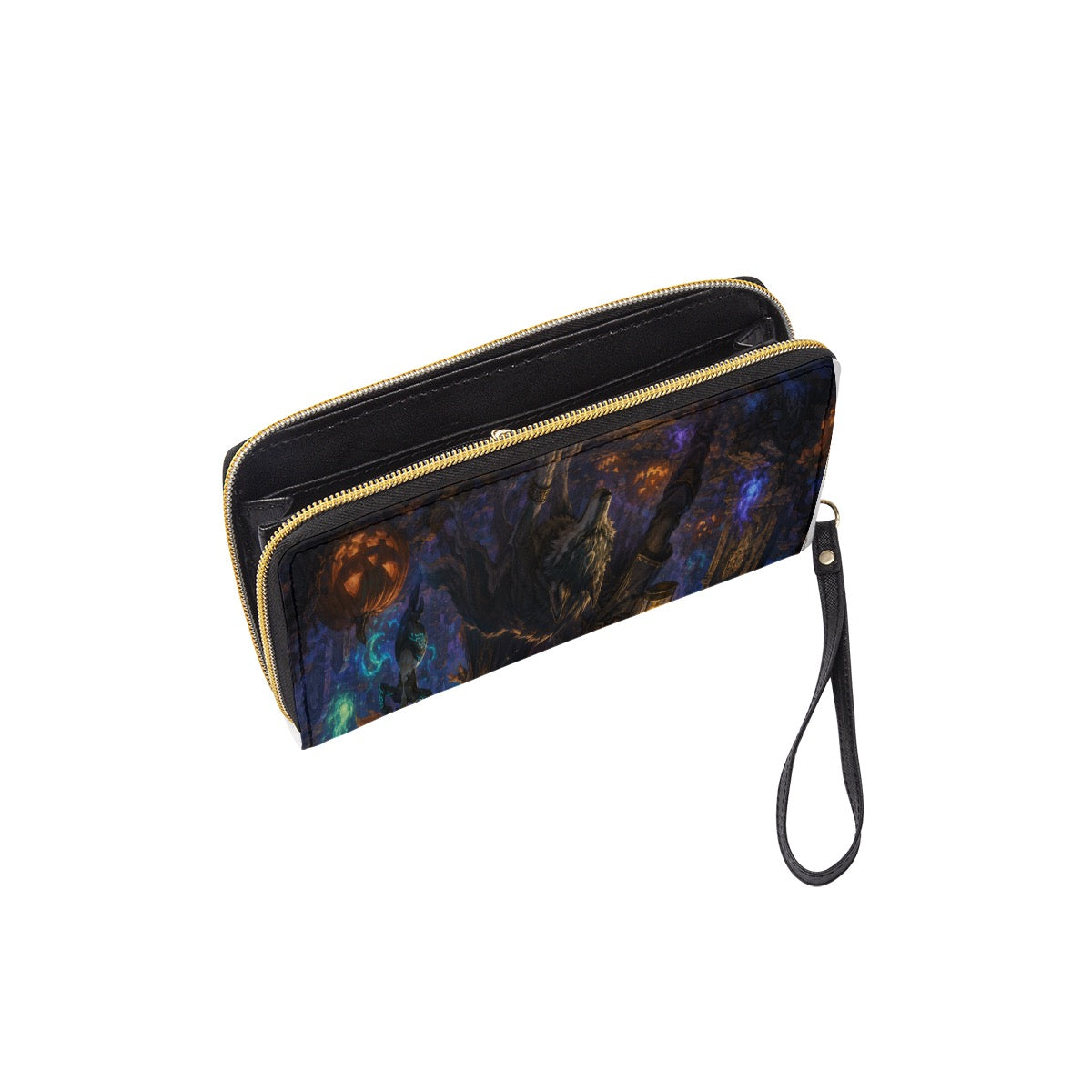 Long Wallet With Black Hand Strap