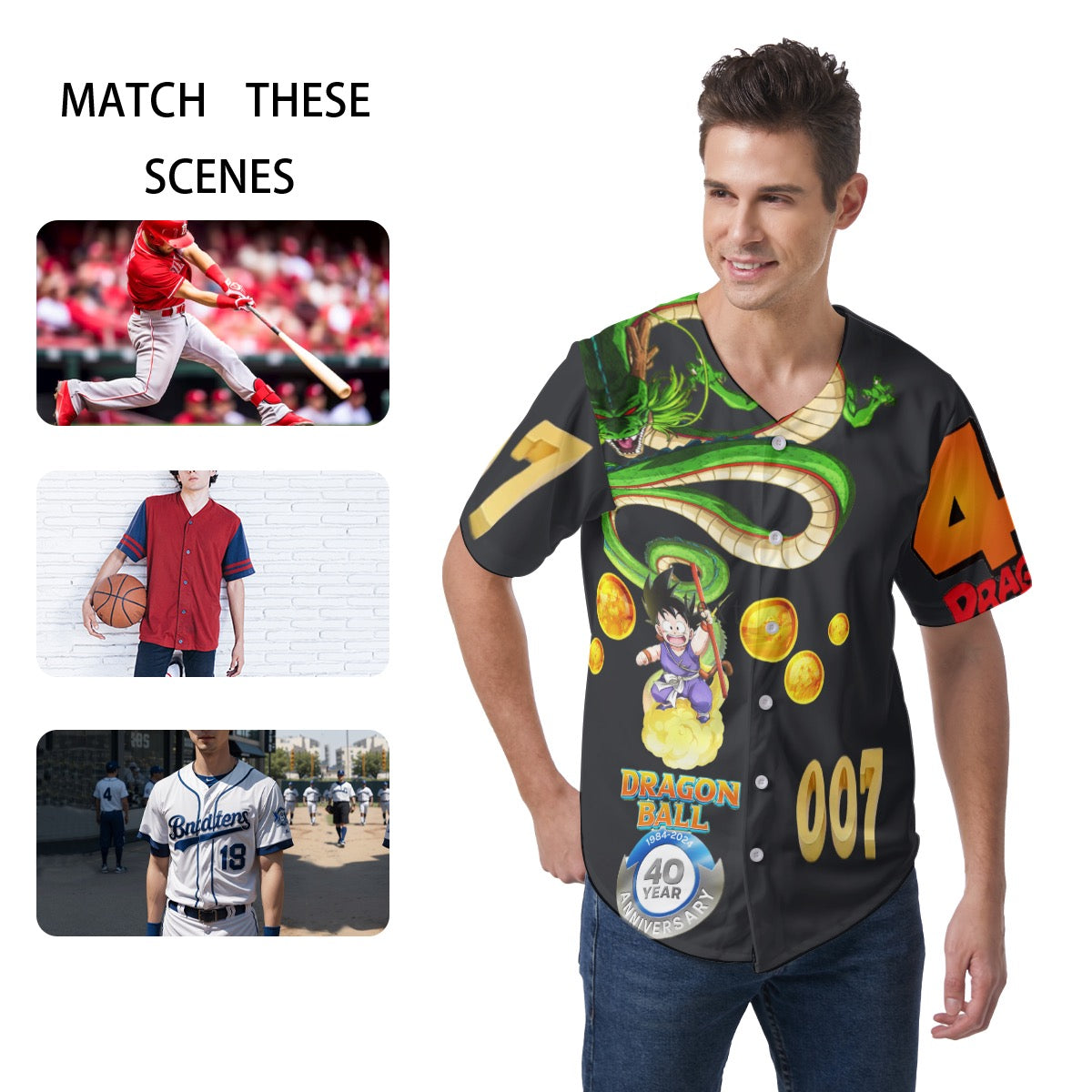 All-Over Print Men's Short Sleeve Baseball Jersey
