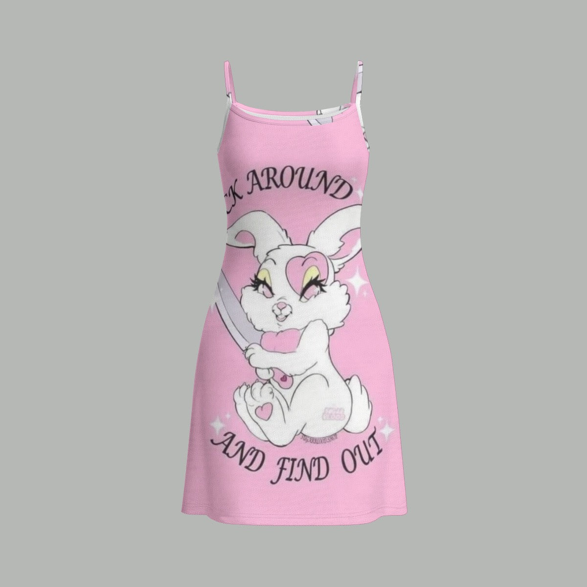 All-Over Print Women's Double-Layer Mesh Dress