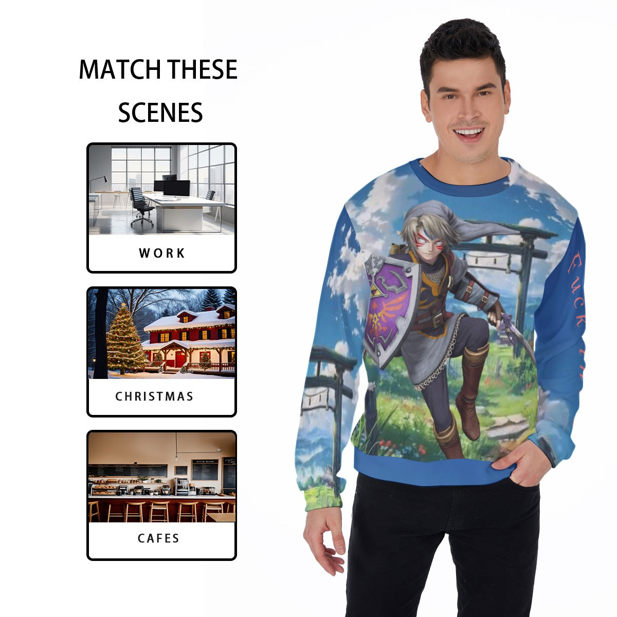 All-Over Print Men's Sweater