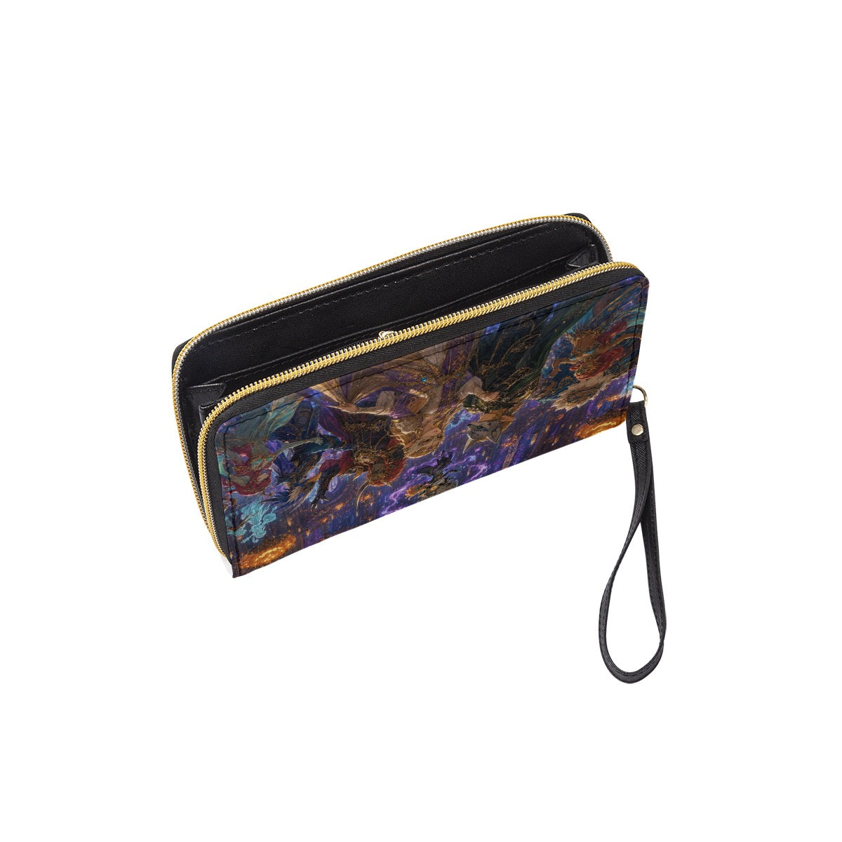 Long Wallet With Black Hand Strap