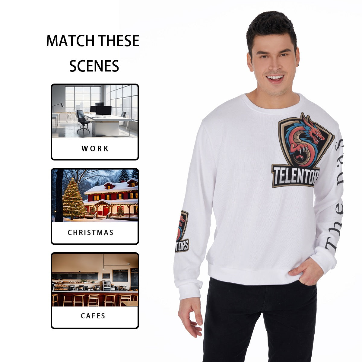 All-Over Print Men's Sweater