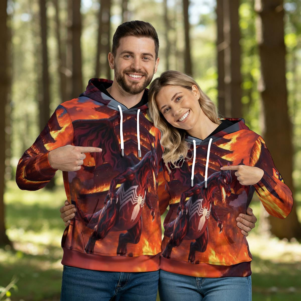 All-Over Print Men's Thicken Pullover Hoodie
