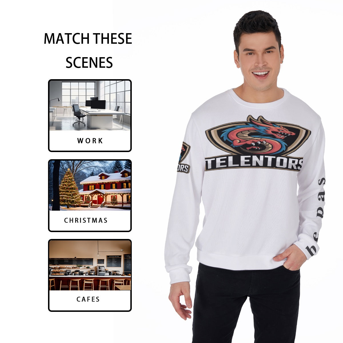 All-Over Print Men's Sweater