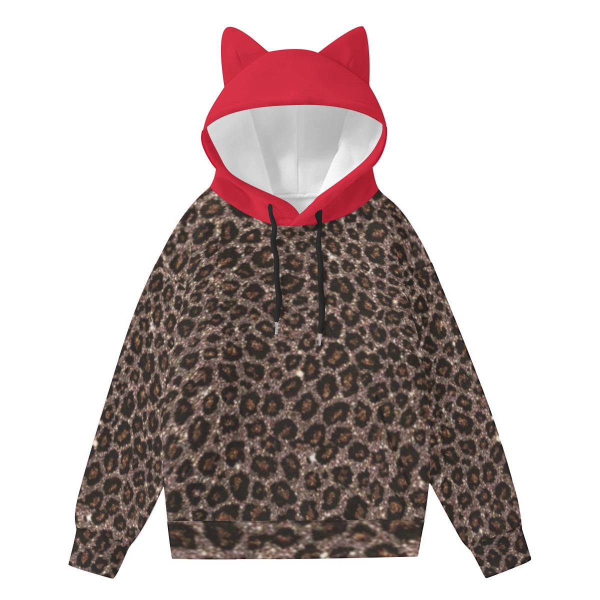 All-Over Print Women’s Hoodie With Decorative Ears
