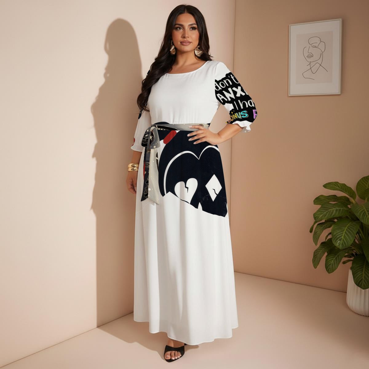 All-Over Print Women’s Maxi Dress|Plus Size
