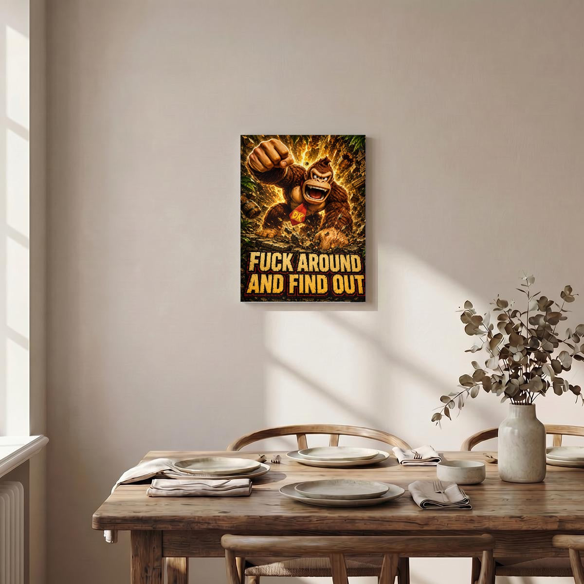 Vertical Framed Canvas Wall Art Printed in Canada