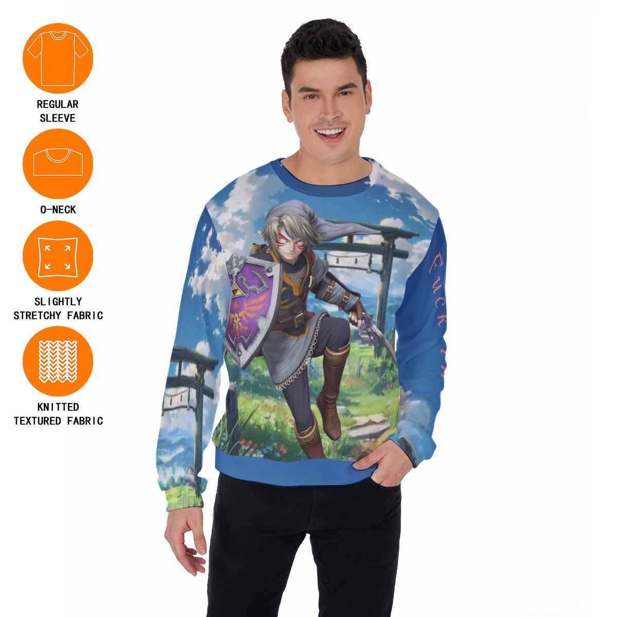 All-Over Print Men's Sweater
