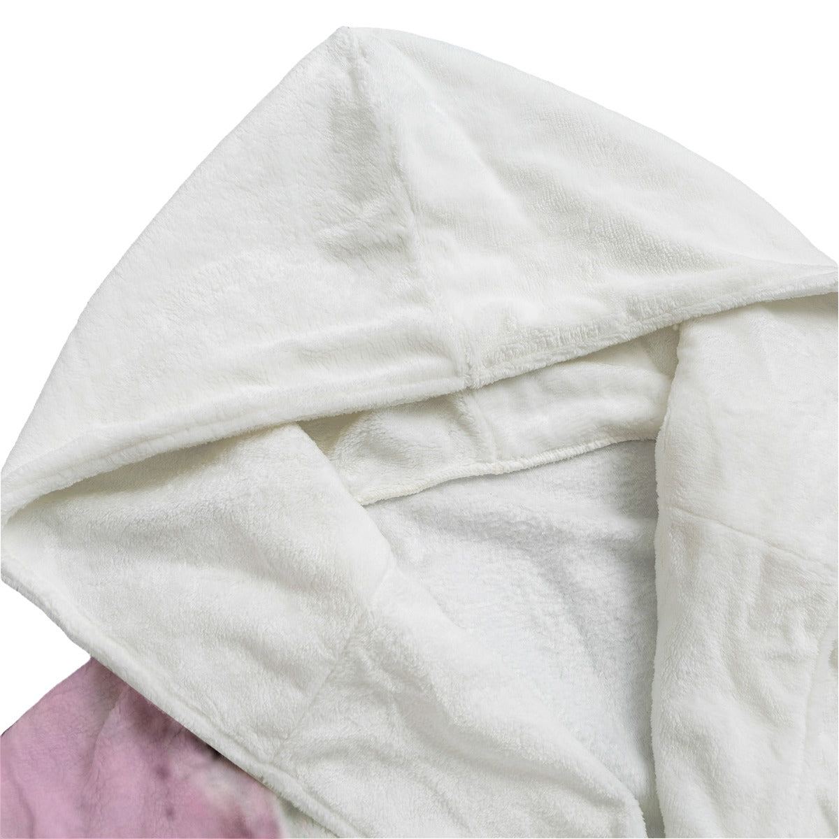 All-Over Print Unisex Flannel Hooded bathrobe