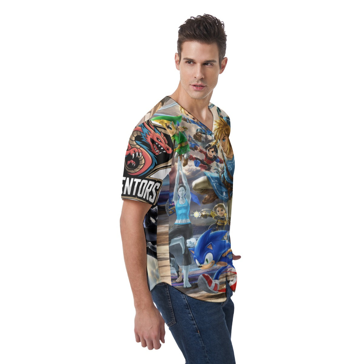 All-Over Print Men's Short Sleeve Baseball Jersey