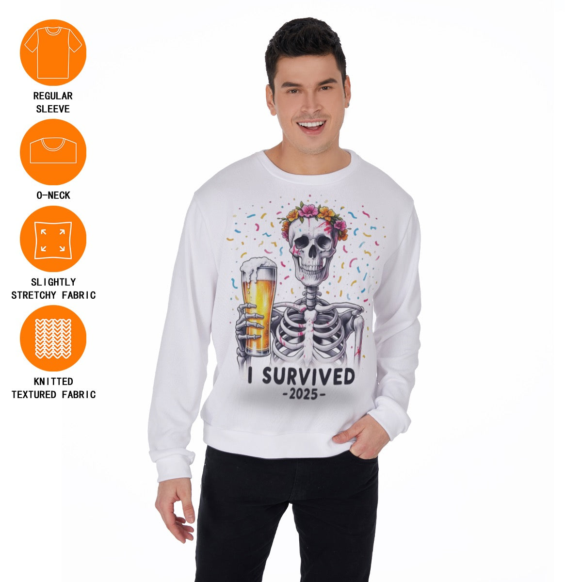 All-Over Print Men's Thicken Sweater