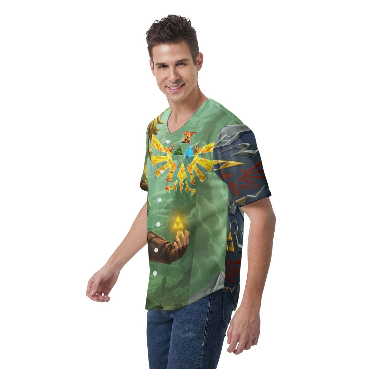 All-Over Print Men's Short Sleeve Baseball Jersey