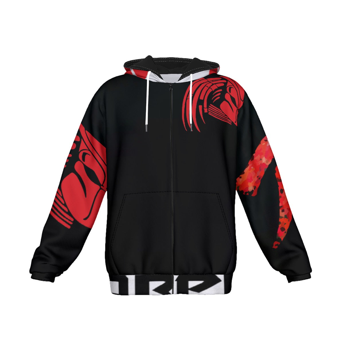 All-Over Print Men's Heavy Fleece Zip Up Hoodie