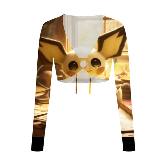 All-Over Print Women's Long Sleeve Crop Top
