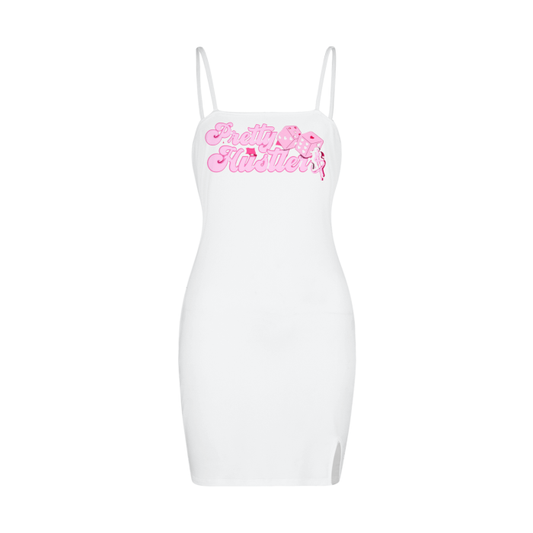 All-Over Print Split Slide Cami Bodycon Dress