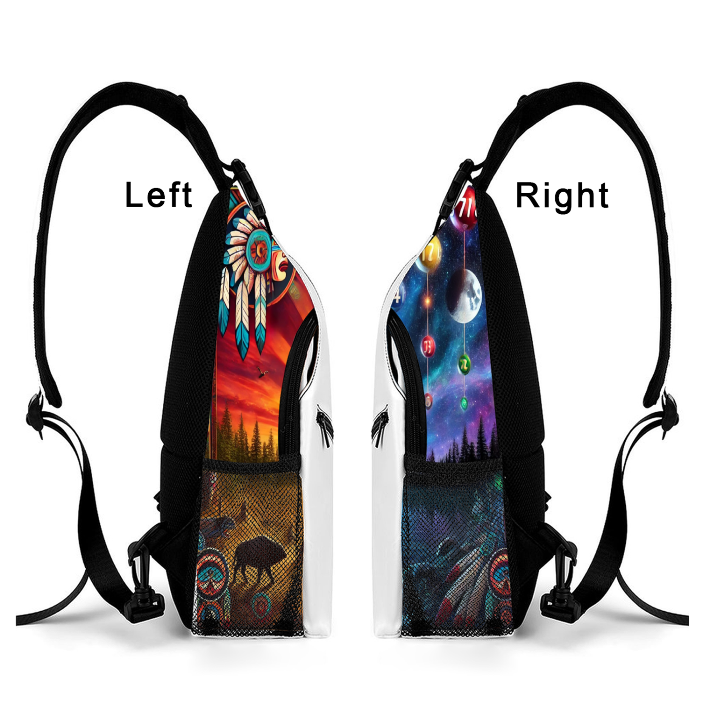 Streetwear All-Over Print Chest Bag