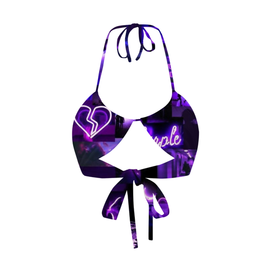  All-Over Print Women's Two-way Halter Crop Top