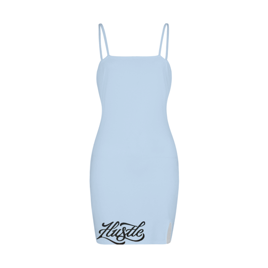 All-Over Print Split Slide Cami Bodycon Dress