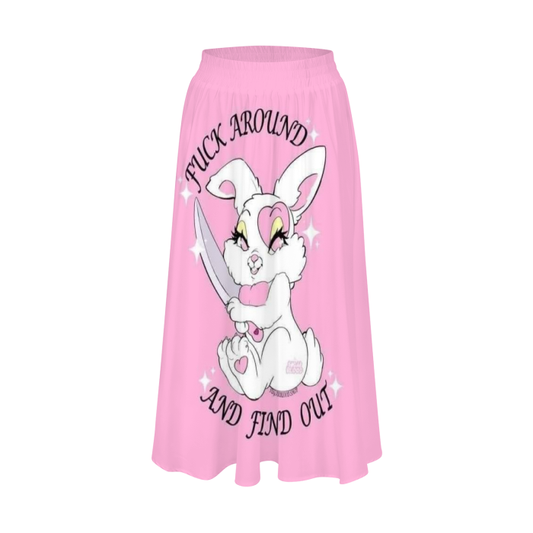 All-Over Print Women's Flared Midi Skirt