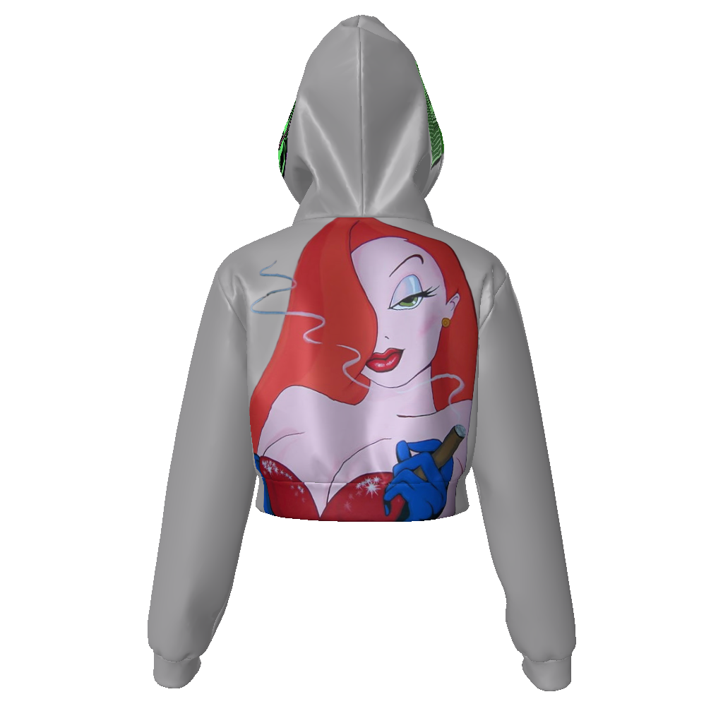 All-Over Print Women's Zip Up Crop Hoodie