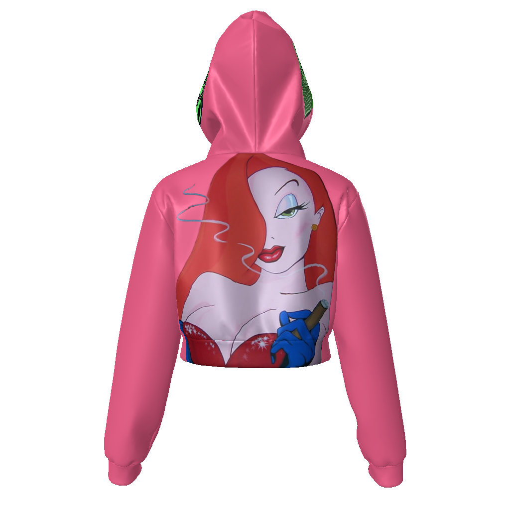 All-Over Print Women's Zip Up Crop Hoodie