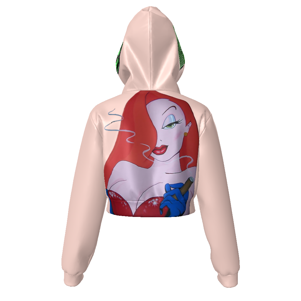 All-Over Print Women's Zip Up Crop Hoodie