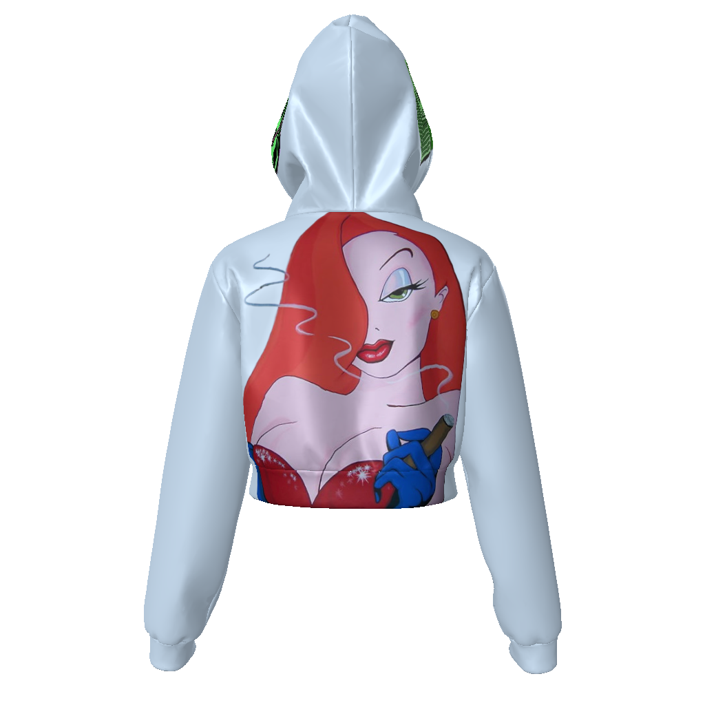 All-Over Print Women's Zip Up Crop Hoodie