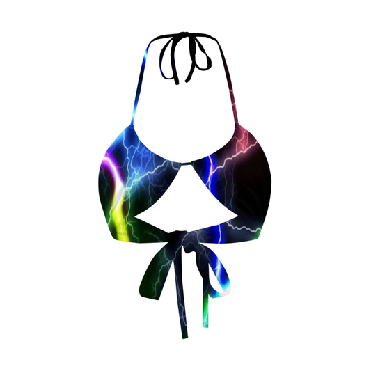 All-Over Print Women's Two-way Halter Crop Top