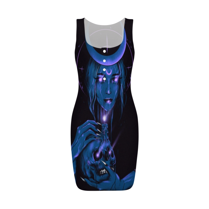 All-Over Print Women's Square Neck Bodycon Dress