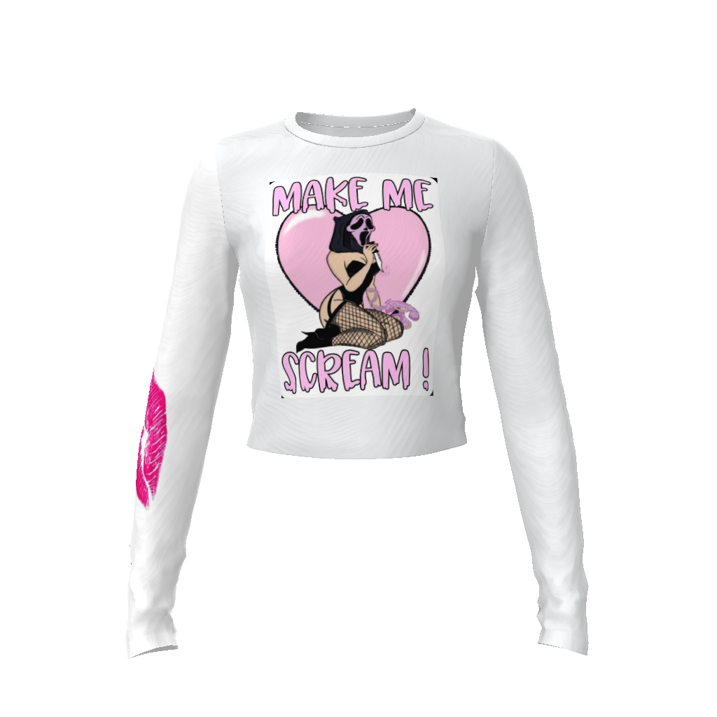 All-Over Print Women's Mesh Crop Top