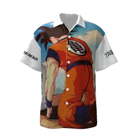 All-Over Print Men's Streetwear Lapel Collar Shirt